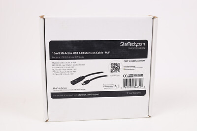 StarTech USB3AAEXT10M 10m USB 3.0 (5Gbps) Active Extension Cable - M/F  TAA p650