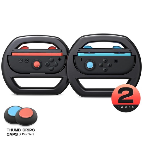 Paquete de 2 volantes i-Blason para Nintendo Switch 2 JoyCons juegos de volante de carreras - Imagen 2 de 6