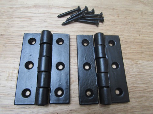 1 Paar GUSSEISEN SCHWARZ ANTIK KÜCHENSCHRANK SCHRANKTÜR TORSCHARNIERE - Bild 6 von 13