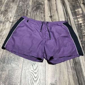 purple swimming shorts