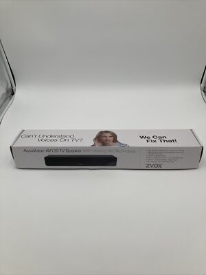ZVOX AccuVoice AV120 TV Speaker Sound Bar with Hearing Aid Technology New