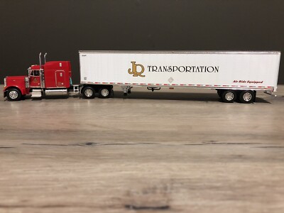 DCP 30674 1:64 Scale JR Transportation Peterbilt 379 Semi w/ Dry Van  Trailer