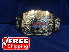 World Tag Team Dual 24K Gold Championship Belt Real Cowhide Leather Adult Size