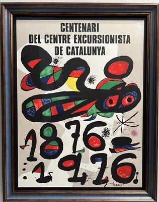 JOAN MIRO''Centenari del Centre Escursonnista de Catalunya''Hand Signed COA