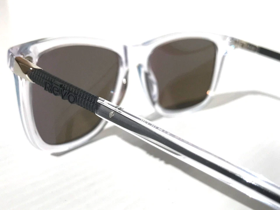 NUEVO REVO COVE Brillante Cristal Transparente POLARIZADO Lente Azul Gafas de Sol 1164N 09 BL Foto 4 de 4