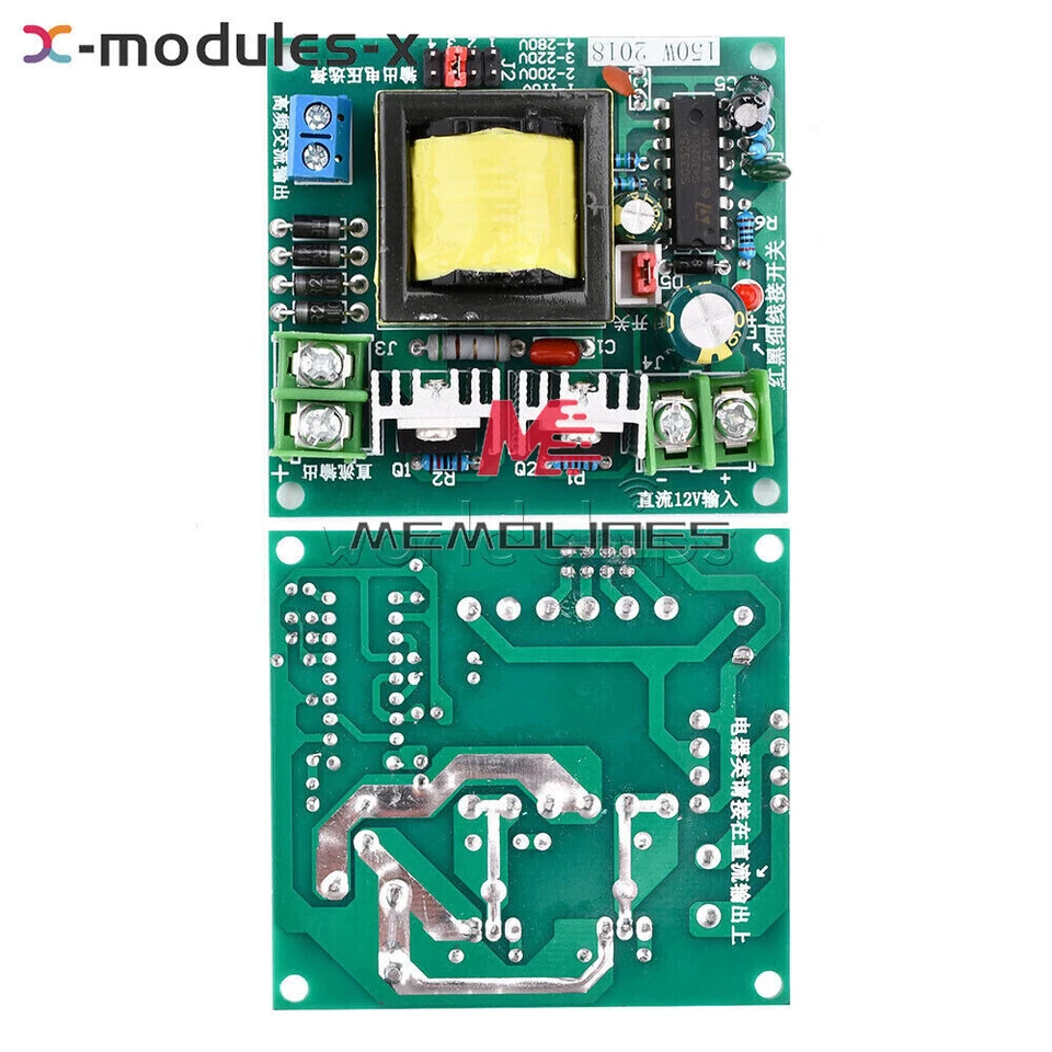 150W DC12V to AC110V 220V Home Battery Power Inverter Converter Boost Module U-S - Image 4 of 4