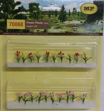 MP Scenery Products 70068 - HO Scale - Flowering Plants - 5/8" Height, 20/pk
