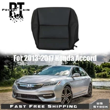 For Honda Accord 2013-17 Driver Side Bottom Seat Cover Perforated Leather Black