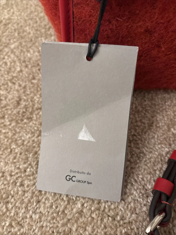 Nuevo con etiquetas Cartera Gianni Chiarini Marcella Club Fieltro y Cuero (Rojo) Hecha en Italia Foto 4 de 4