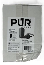 PUR PLUS Vertical Faucet Mount Water Filtration System FM2500V - Gray, Fits Most