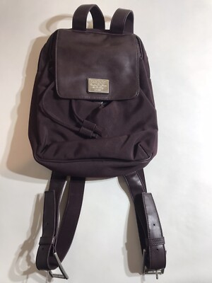 Vintage Y2K 90s DKNY Burgundy Mini Backpack Purse prep girl, nylon vinyl