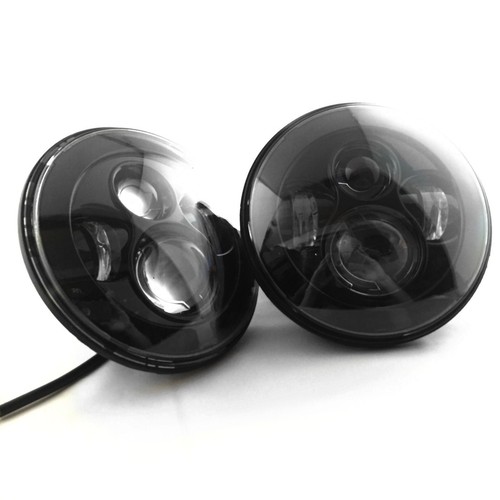 Eagle Lights 7" Round Black LED Headlight Kit for Wrangler CJ TJ JK - Bild 2 von 12