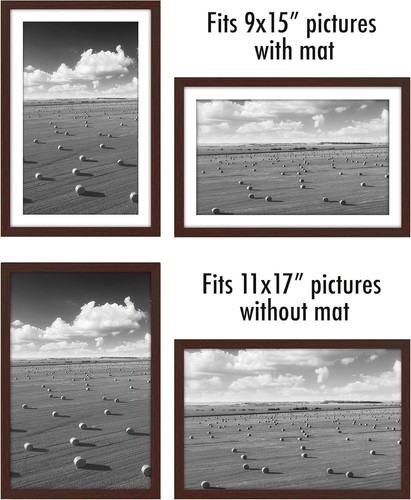 Timeless Mahogany Frames Bundle: 11x17 Display with Polished Plexiglass Finish - Picture 6 of 11