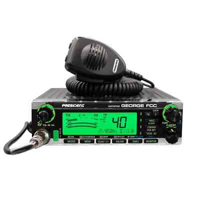 President George FCC 40 Channel 12V CB Radio AM/FM/SSB/PA Weather