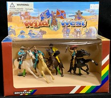 Britains Deetail 7403 Cowboys - 4 Mounted Figures - hand painted mib 1992