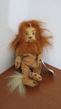 WARNER BROTHERS 10" Plush COWARDLY LION BEANBAG DOLL Wizard of Oz NWT