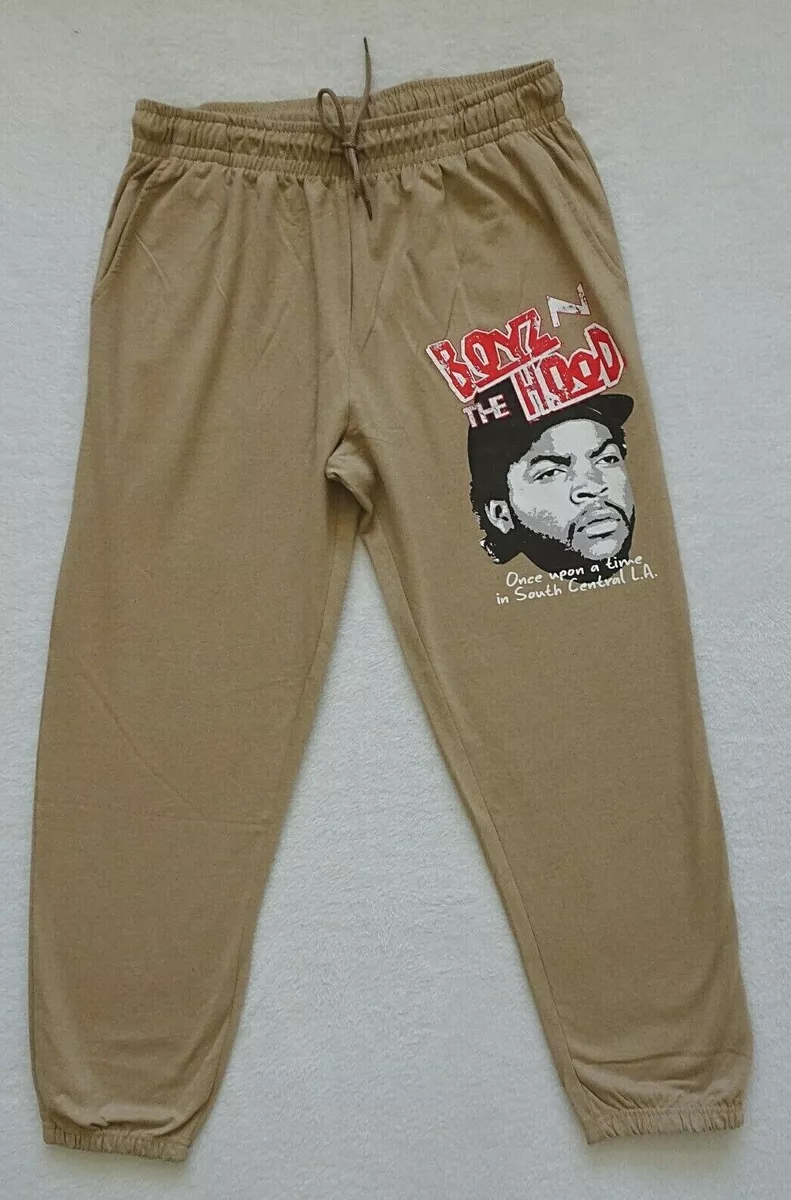 Boyz N the Hood Sweatpants Jogger Pants Mens Size XL Beige Elastic Waist