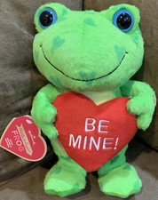 Hallmark BE MINE Hearts a Hoppin Frog 11" Sings/Dances To HOT HOT HOT VALENTINE