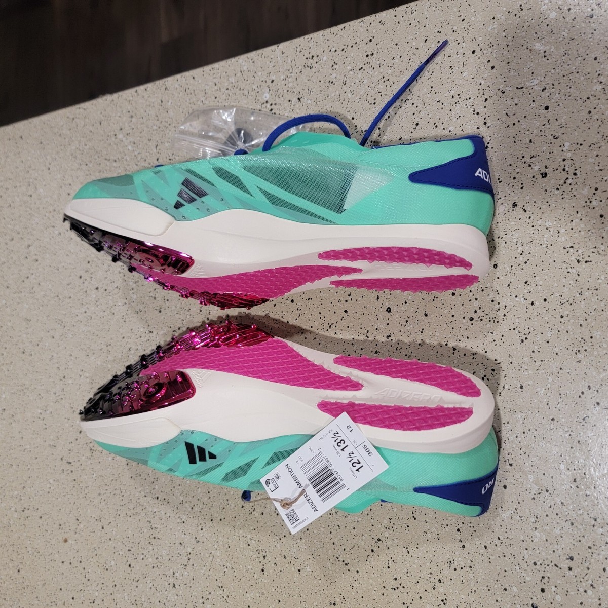 Adidas Adizero Ambition Pulse Mint Men’s Track Spikes Pro Prime Size 12.5 GV9068 Adidas Adizero Ambition Pulse Mint Track & Field Spikes  main image 2