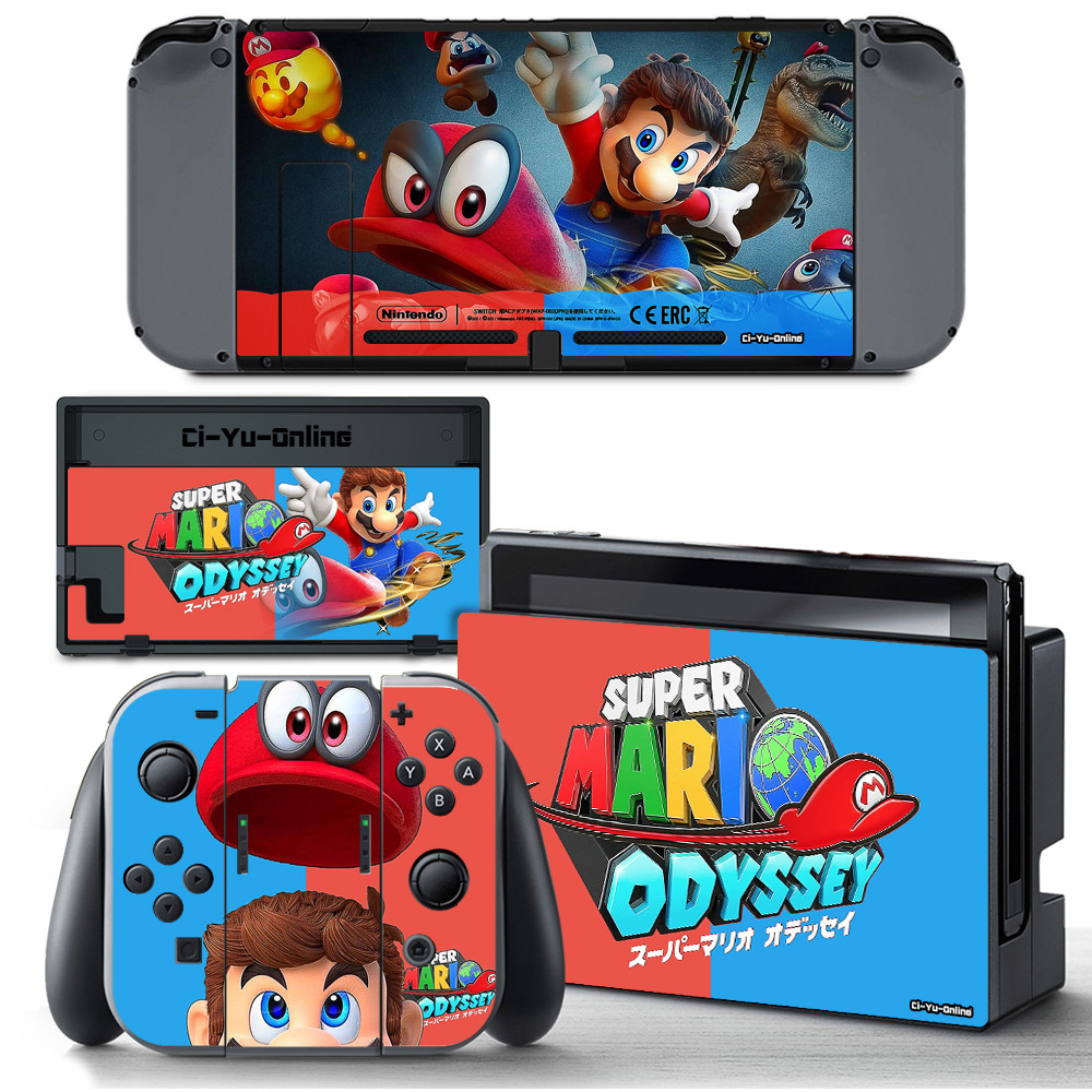 Ci-Yu-Online &lbrack;NS&rsqb; Super Mario Odyssey VINYL SKIN STICKER DECAL Nintendo Switch 