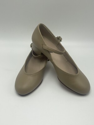 Capezio 450 character shoe tan leather 1'' heel women's 5 W