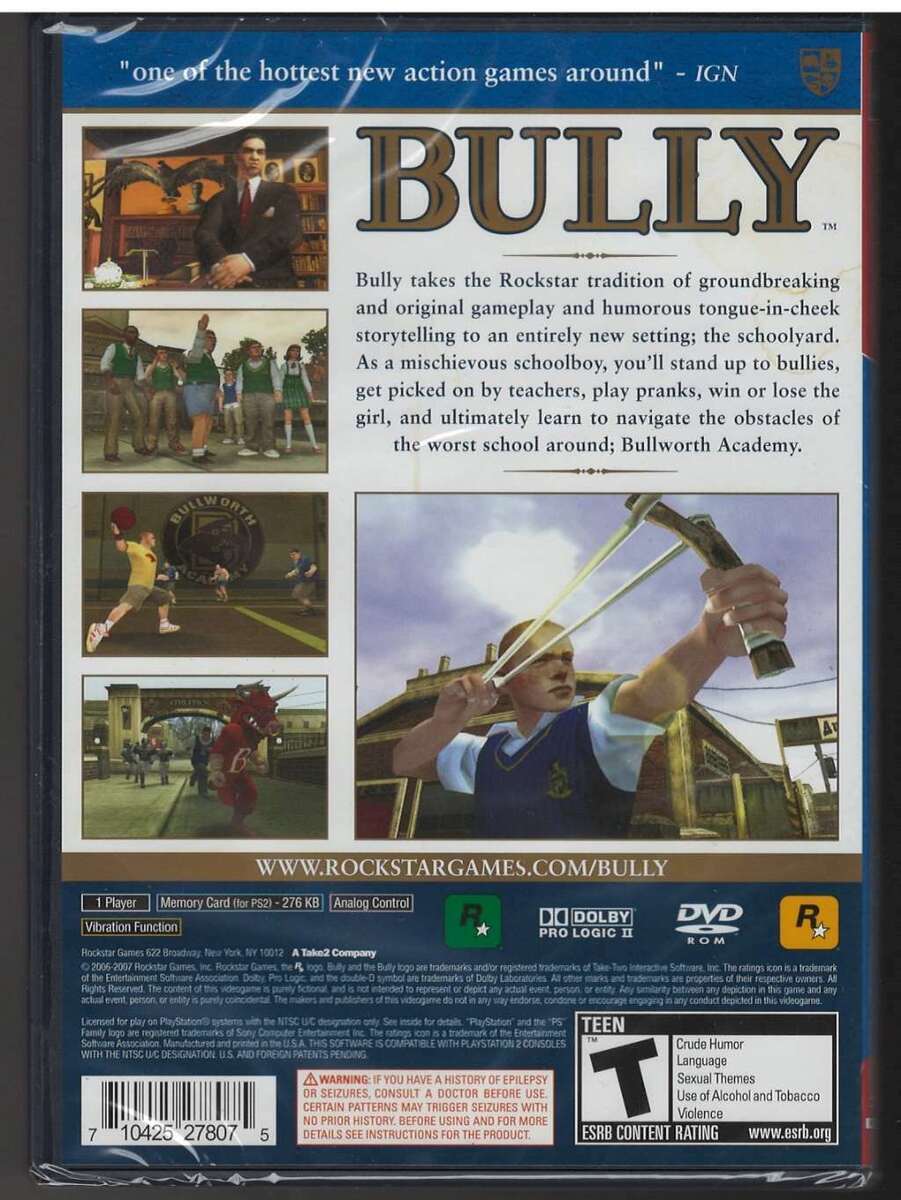 Bully Ps2 Original Americano Somente o disco Raro em Promoção na