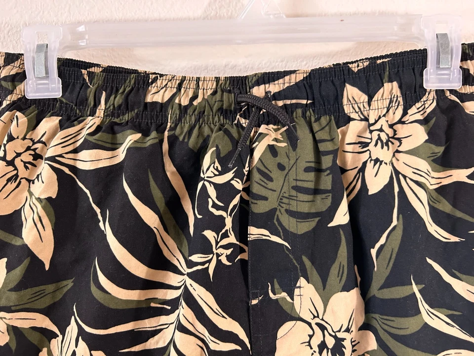 Baús de banho Covington tamanho M 32 34 malha forrada 1 bolso cintura elástica tropical - Imagem 2 de 4