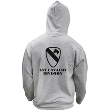 US Army 1st Cavalry Division Veteran Subdued Pullover Hoodie