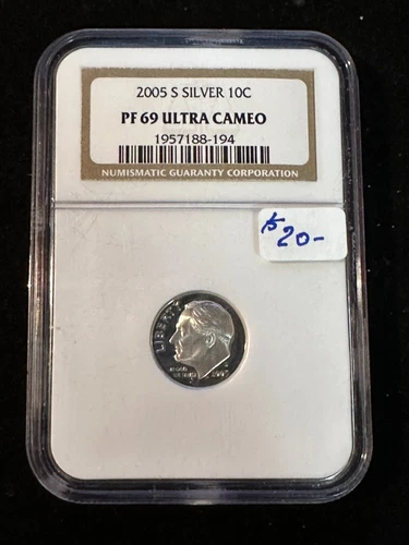 2005 S ROOSEVELT DIME NGC PF 69 ULTRA CAMEO SILVER 194