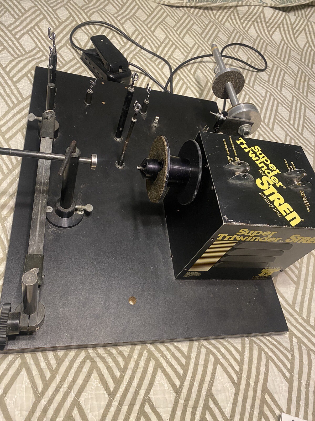 Strength Super TriWinder Fishing Reel Spooling Station With Pedal