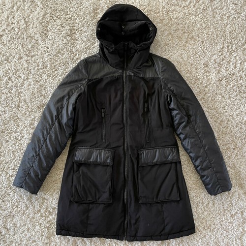 7 For All Mankind Down Fill Puffer Jacket Winter Coat Womens Medium Hooded - 第 1/12 張圖片