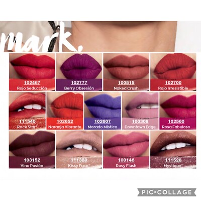 Avon Mark Matte Lip Color Kissy Face Nude Shimmer Lipstick Makeup SPF 15