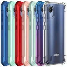 For Cricket Debut S2 / ATT Calypso 4 Case 2 Layer Protection Corners TPU Bumper