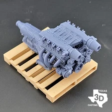 LSX model engine with Edelbrock Crossram intake resin 3D printed 1:24-1:8 scale