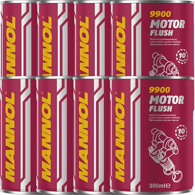 8x 300mL MANNOL MOTOR FLUSH REINIGER MOTORSPÜLUNG MOTORREINIGER ÖLSCHLAMM