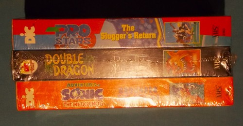 DIC Bundle Sonic the Hedgehog,Double Dragon,Pro Stars NIP VHS tapes - Foto 2 di 5