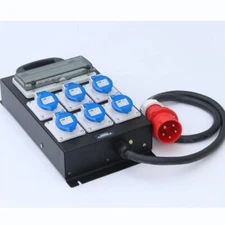 32A 380V Input CEE Output Power Distro Box Electrical Power Box for Stage