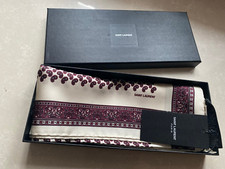 New YSL Saint Laurent Ladies Paisley Silk Scarf RRP £595 : Box : New with Tags