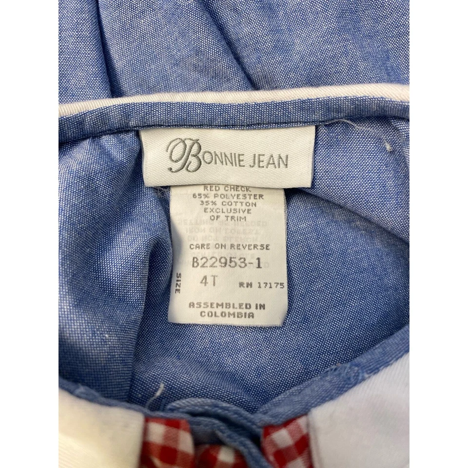 Vestido Bonnie Jean Vintage Corazón Abotonado Talla 4T Foto 2 de 4