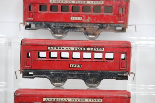 Vintage American Flyer Train Lines 1123 (3) Passenger Car Set Made In USA - Picture 3 of 10