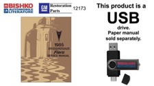 1985 Pontiac Fiero Factory Shop Service Manual USB Drive