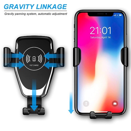 30W 2in1 Wireless Car Charger Mount Bracket For iPhone 13 Pro Max 12 11 XS XR - Zdjęcie 9 z 12