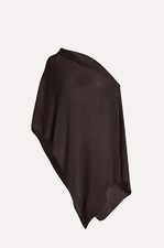 Poncho Minnie Rose Ruana OS Marrón 100% Cachemira Cubierta Envoltura Diseñador Lujo Elegante