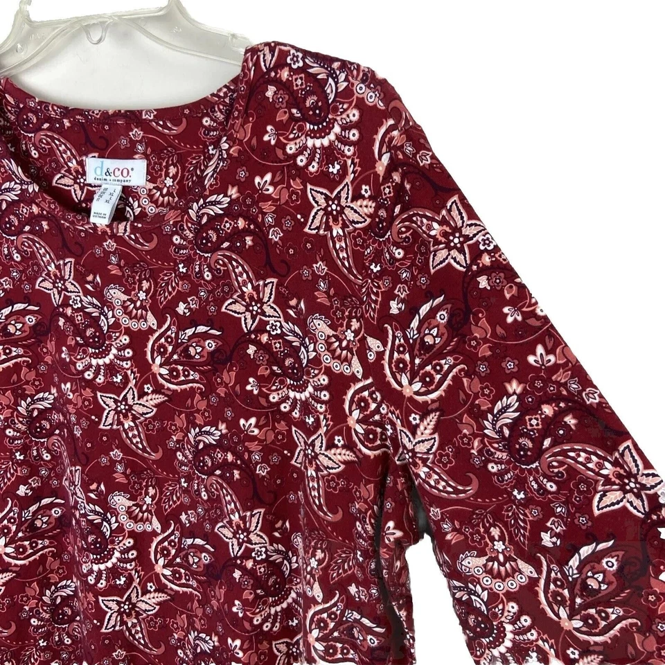 Vestido bota midi Denim & Co. para mujer talla L cachemira cottagecore vaquera costera Foto 3 de 4