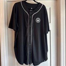 Charlotte FC Fanatics Black Baseball Button Up Jersey 2XL