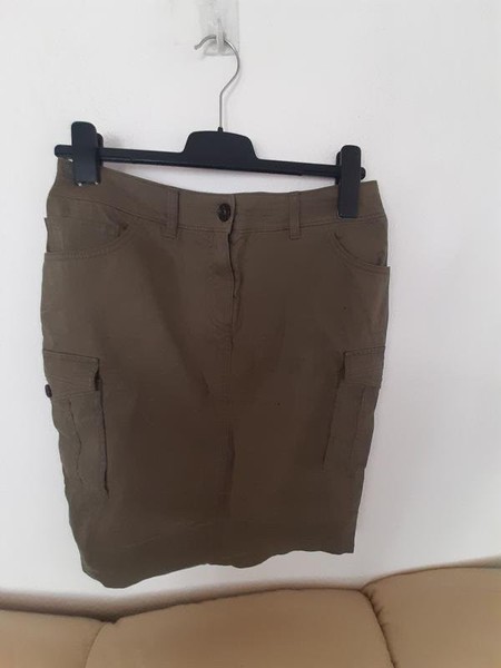 Women Bogner Skirt Khaki Cotton 38 / M / 46 #643Y