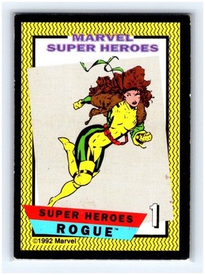1992 Pressman Marvel Super Heroes Game Cards ROGUE (1) Anna Marie X-Men Vintage
