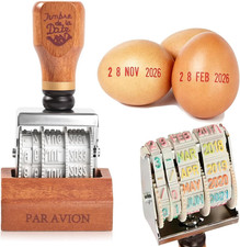 Roller Date Stamp Retro 2025 to 2036 Small Date Stamper Day Month Year with Stor