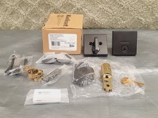 Kwikset 258SQT-514S Downtown Low Profile Keyed Entry Deadbolt in Matte Black NEW