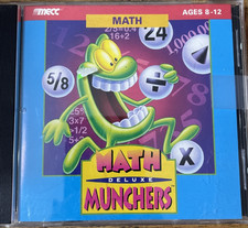 Math Deluxe Munchers PC CD Rom Game Ages 8-12-SHIPS N 24 HOURS
